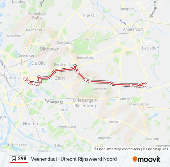 298 Bus Line Map
