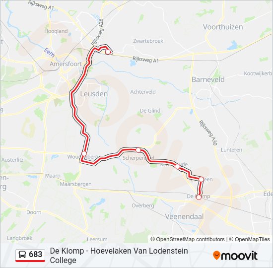 683 Bus Line Map