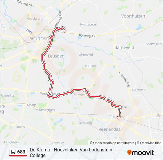 683 Bus Line Map