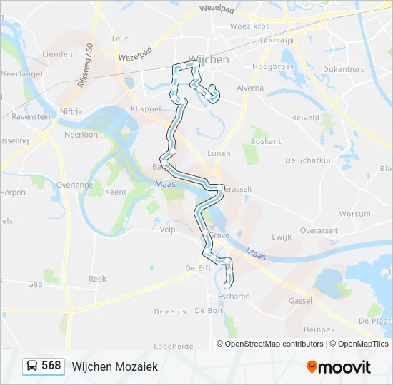 568 Bus Line Map