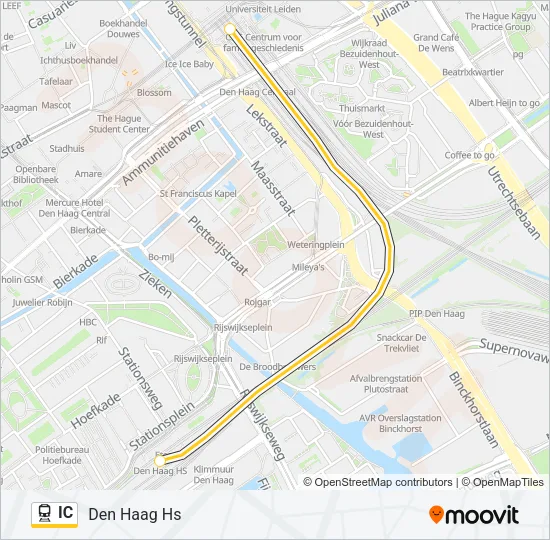 IC Train Line Map
