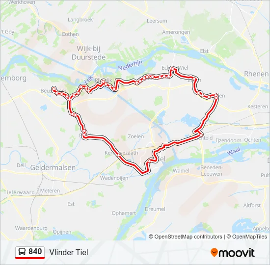 840 Bus Line Map