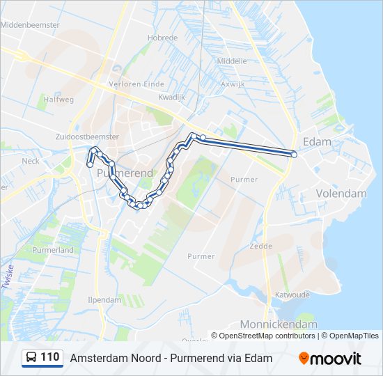 110 Bus Line Map