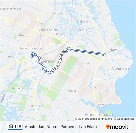 110 Bus Line Map