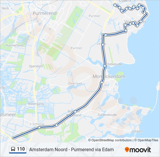 110 Bus Line Map