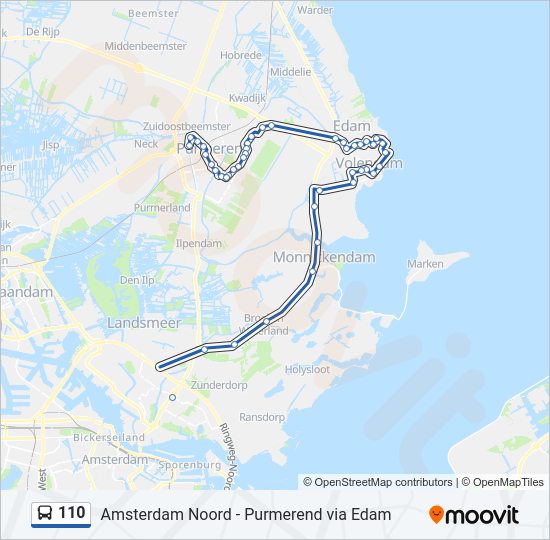 110 Bus Line Map