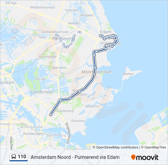 110 Bus Line Map
