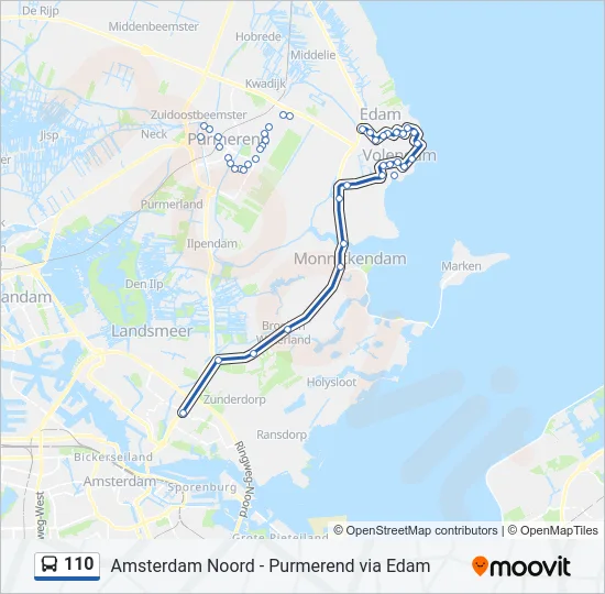110 Bus Line Map