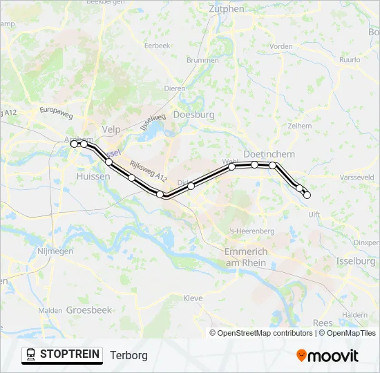 STOPTREIN Train Line Map