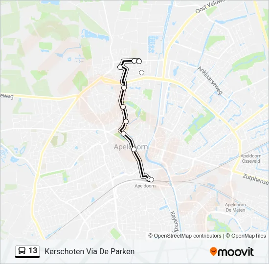 13 Bus Line Map