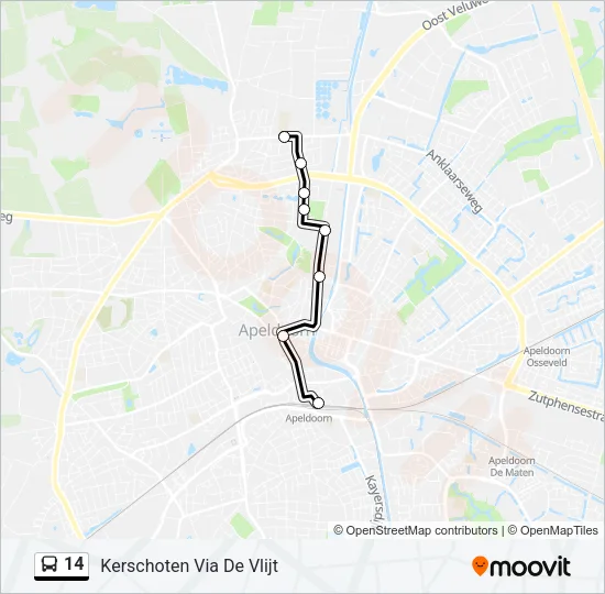 14 Bus Line Map
