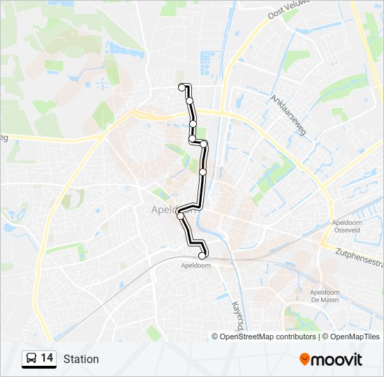 14 bus Line Map