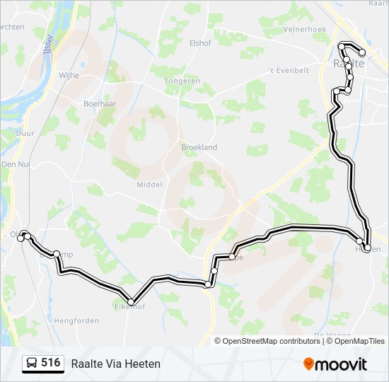 516 Bus Line Map