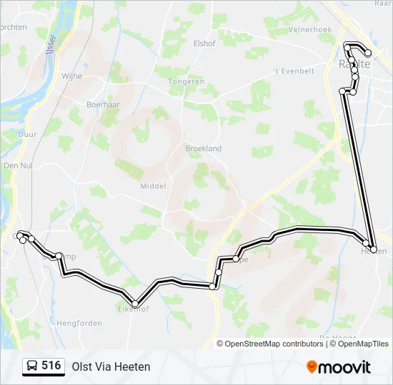 516 Bus Line Map
