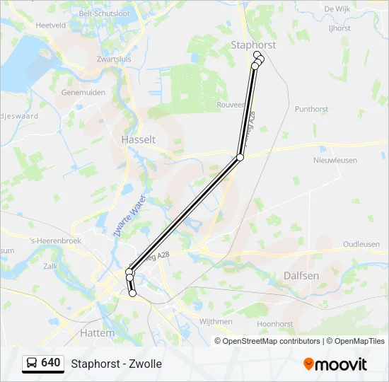 640 Bus Line Map