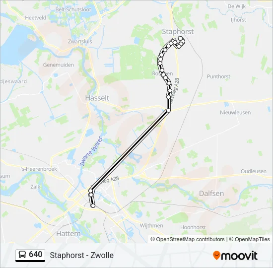 640 Bus Line Map