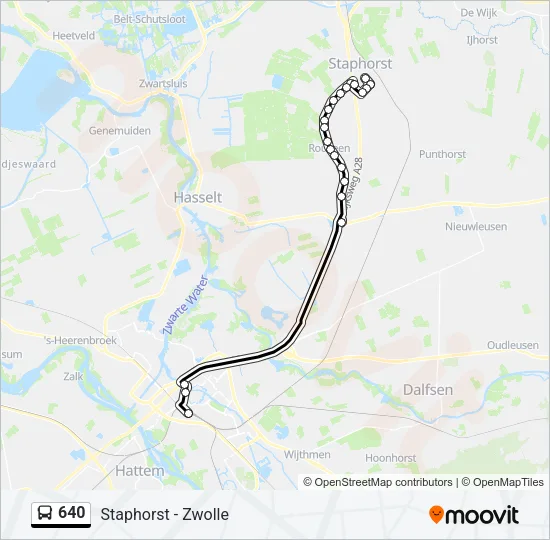 640 Bus Line Map