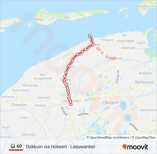 60 Bus Line Map