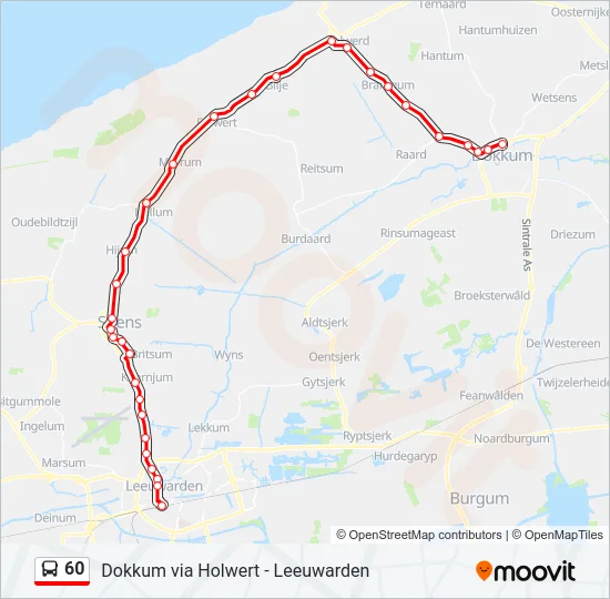 60 Bus Line Map