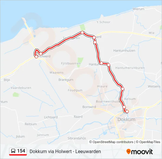 154 Bus Line Map