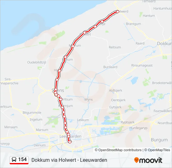 154 Bus Line Map