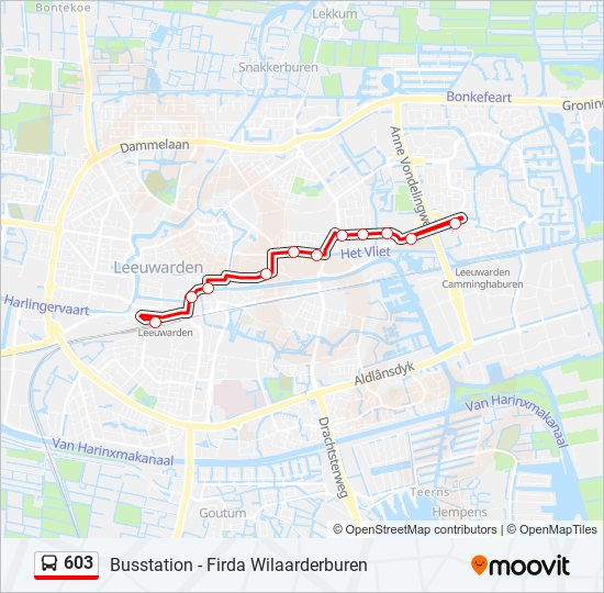 603 bus Line Map