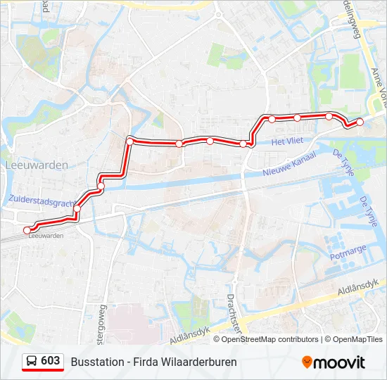 603 Bus Line Map