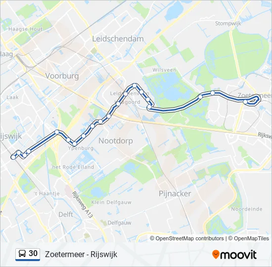 30 Bus Line Map