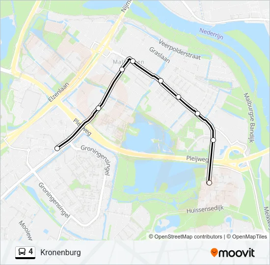 4 Bus Line Map