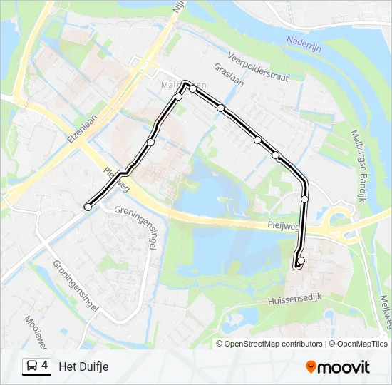 4 Bus Line Map