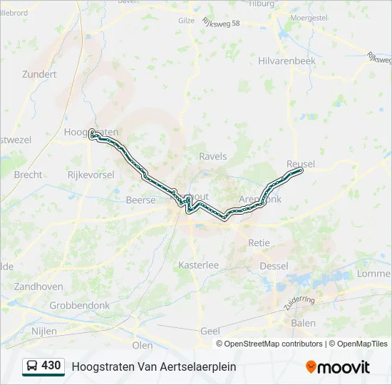 430 Bus Line Map