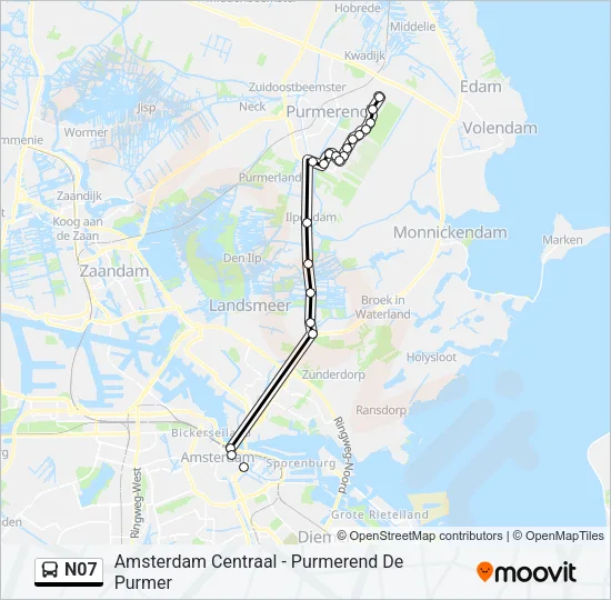 N07 Bus Line Map