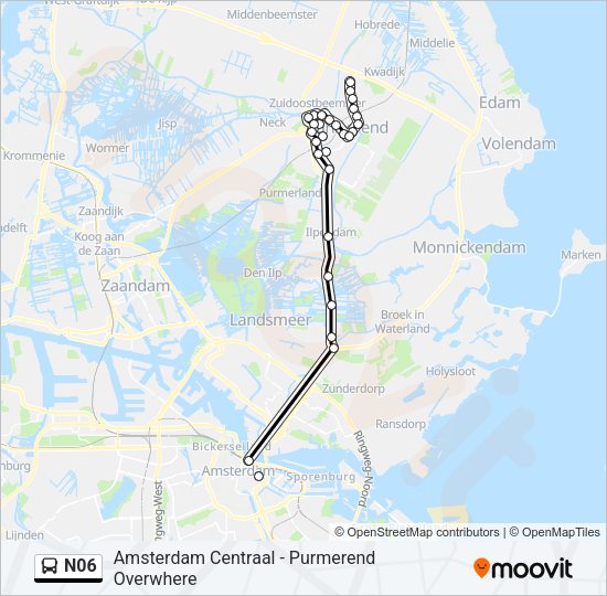 N06 Bus Line Map