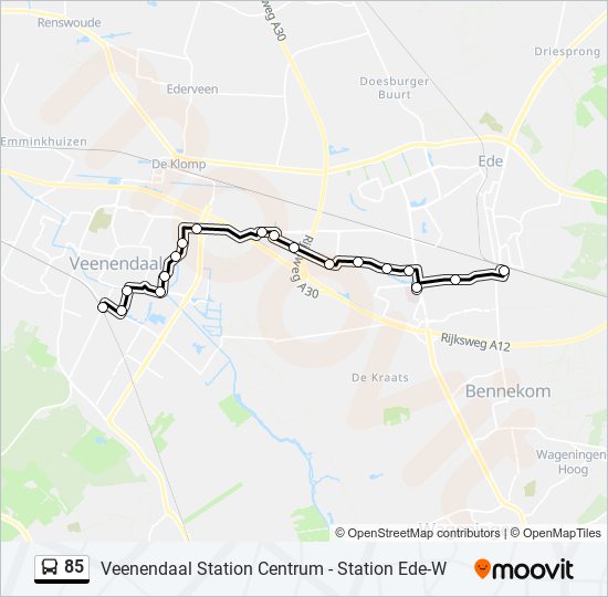 85 bus Line Map