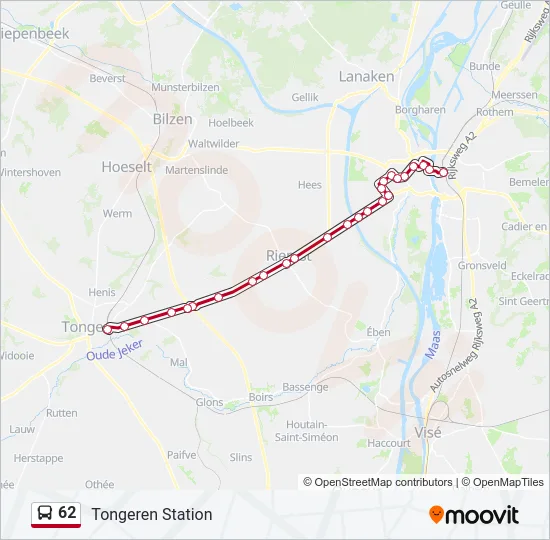 62 Bus Line Map