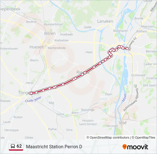 62 Bus Line Map