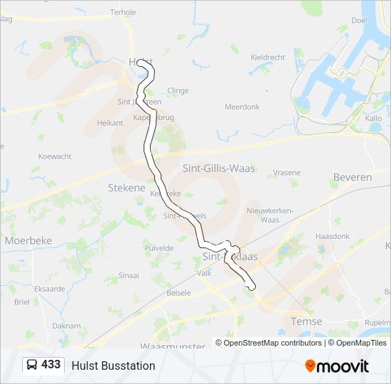 433 Bus Line Map