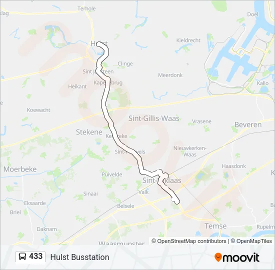 433 Bus Line Map
