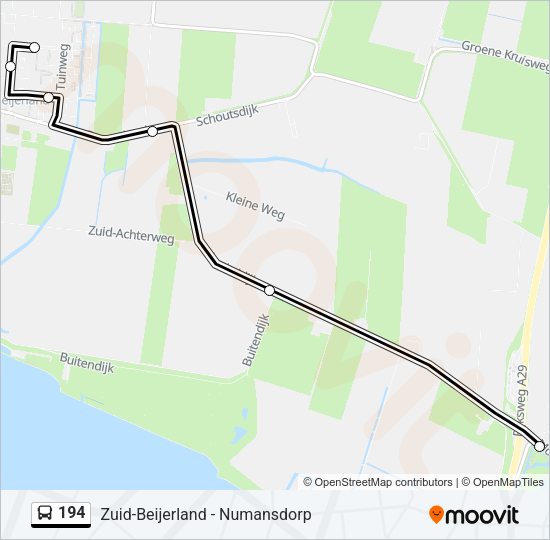 194 Bus Line Map
