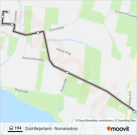 194 Bus Line Map