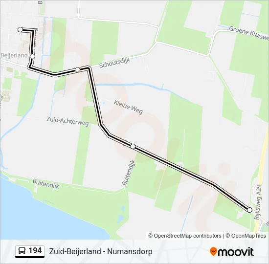 194 Bus Line Map
