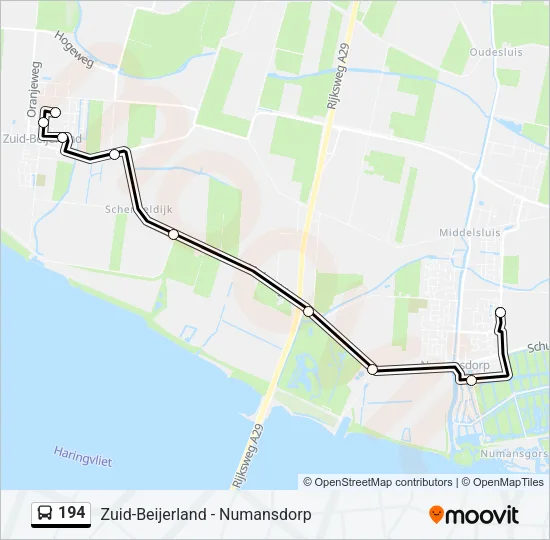 194 Bus Line Map