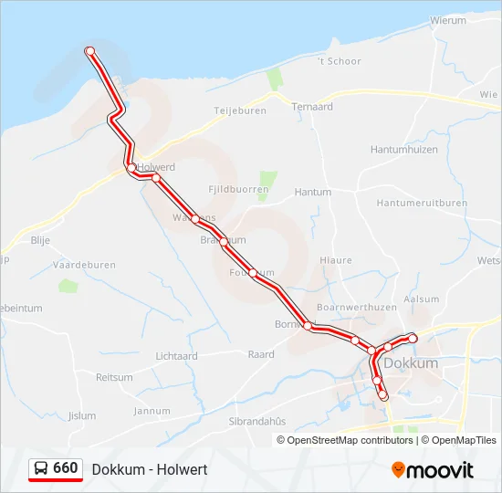660 Bus Line Map