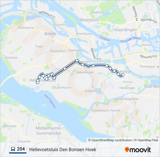204 Bus Line Map