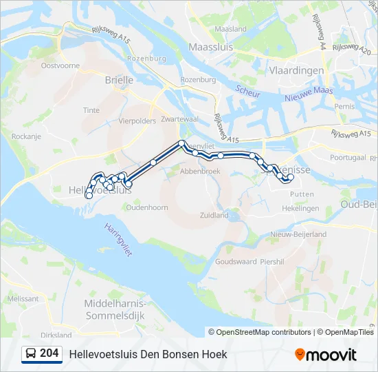 204 Bus Line Map