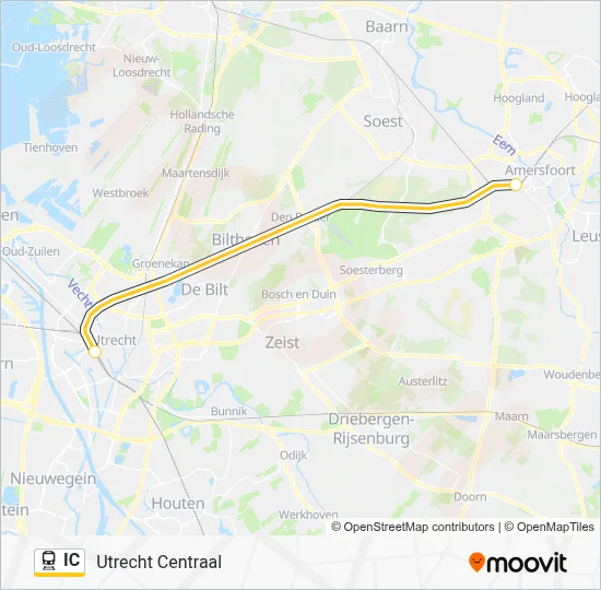 Bahnlinie IC Karte