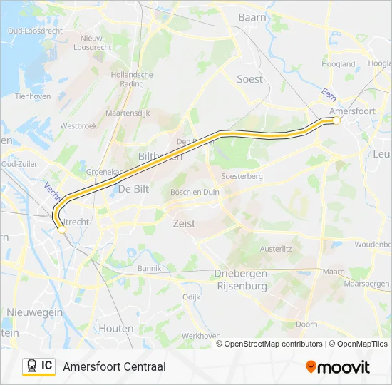 Bahnlinie IC Karte