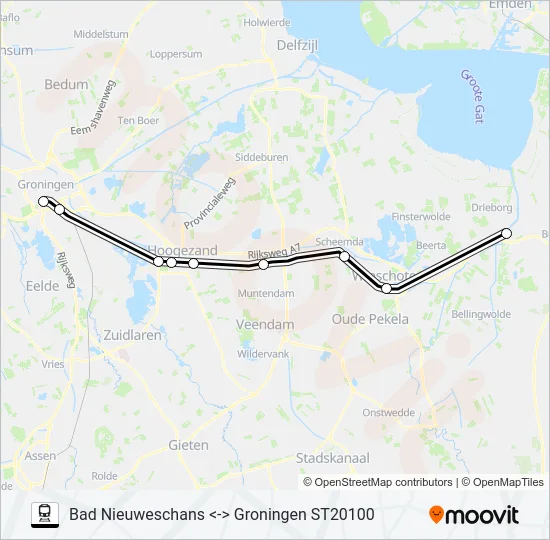STOPTREIN RS6 Train Line Map