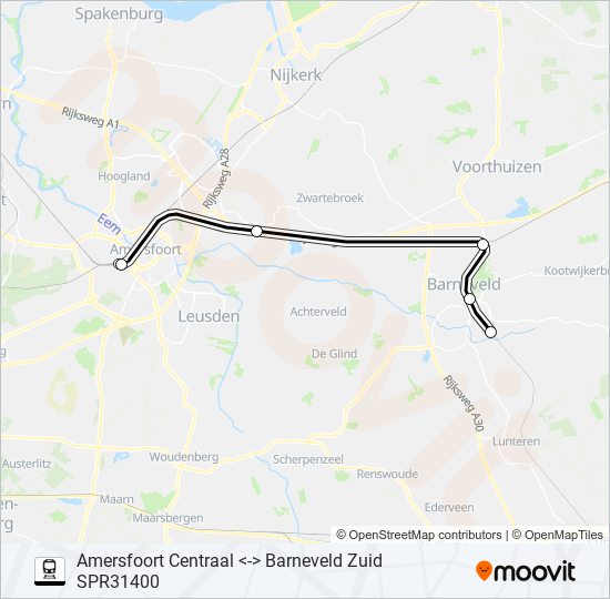 SPRINTER RS34 train Line Map