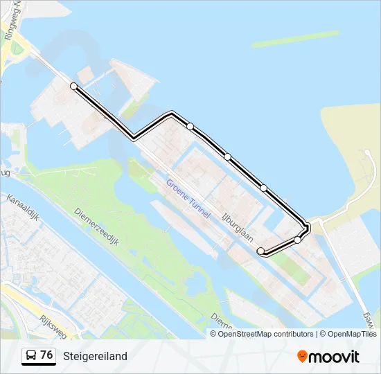 76 Bus Line Map